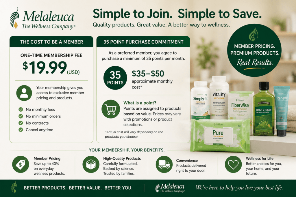 Melaleuca Member & Product Pricing